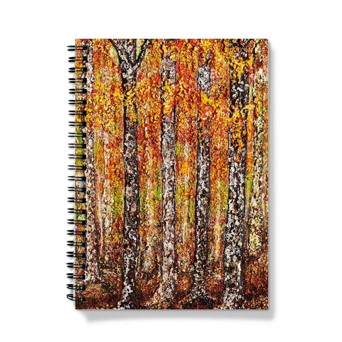 Artistic Journal Notebook Canadian Red has a cover of the red & golden leaves of Canada, brilliant, beautiful colours to colour your world, also the bark of the trees to the forest floor