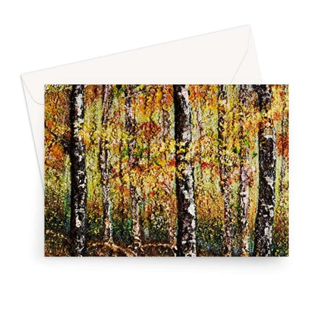 Artistic Blank Greeting Card Forest of Gold