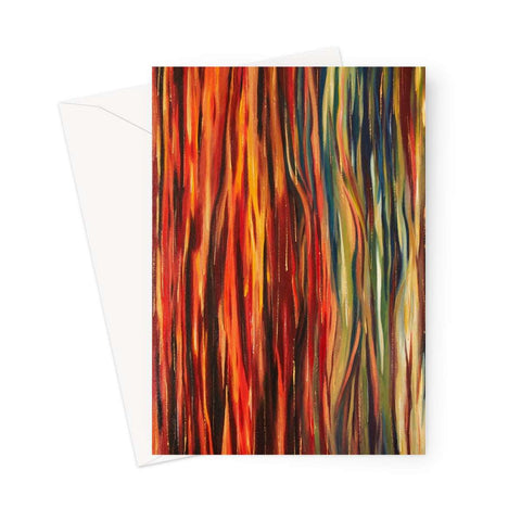 Artistic Blank Greeting Card Life's Woven Tapestry is a woven mixture of earths & natures colours from the ground through the sea up to the moonlit sky