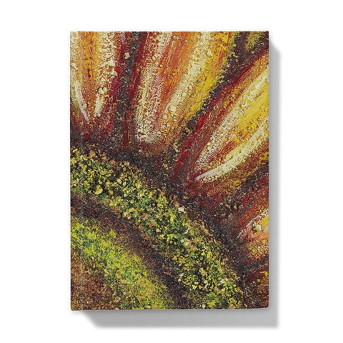 Artistic Hardback Journal Sunflower Passion  in lots of rich colours.  The centre of the sunflower is green & bronze et rouge, beautiful design.