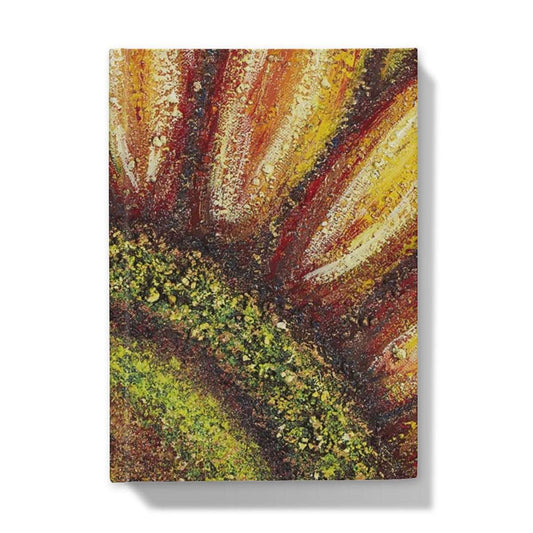 Artistic Hardback Journal Sunflower Passion  in lots of rich colours.  The centre of the sunflower is green & bronze et rouge, beautiful design.