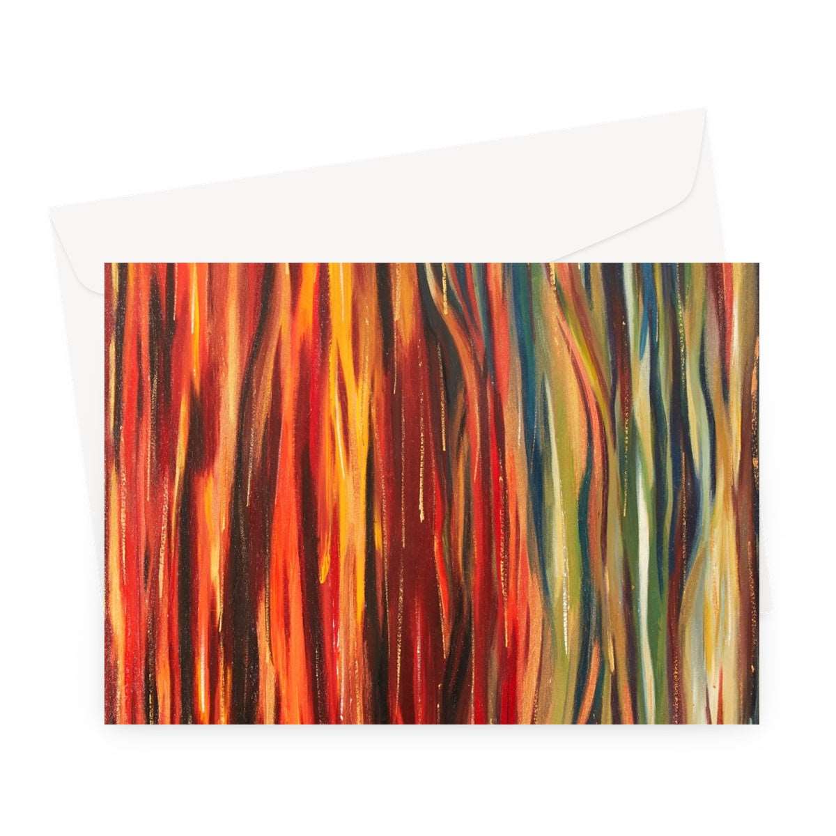 Artistic Blank Greeting Card Life's Woven Tapestry is a woven mixture of earths & natures colours from the ground through the sea up to the moonlit sky