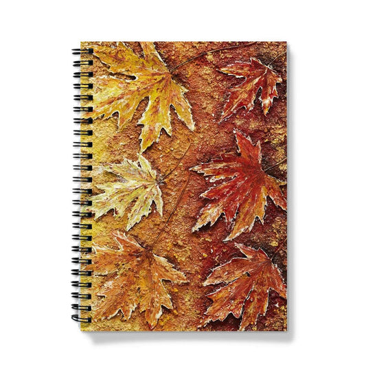 Artistic Journal Notebook Autumn Leaves with beautiful rich colours of autumn. Golds, bronzes, auburns through to oranges