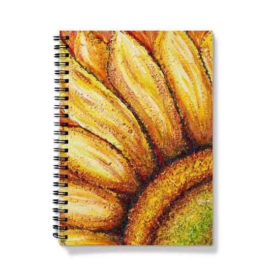 artistic notebook journal with a yellow sunflower on the cover