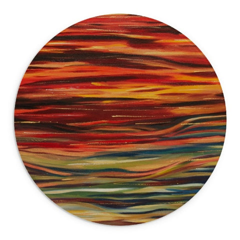 beautiful colours to use your skills & culinary imagination ...Artistic Glass Chopping Board Life's Woven Tapestry is an abstract impressionist view of colours of the earth woven together in harmony,from below the sea, through to the sunsets in the sky.