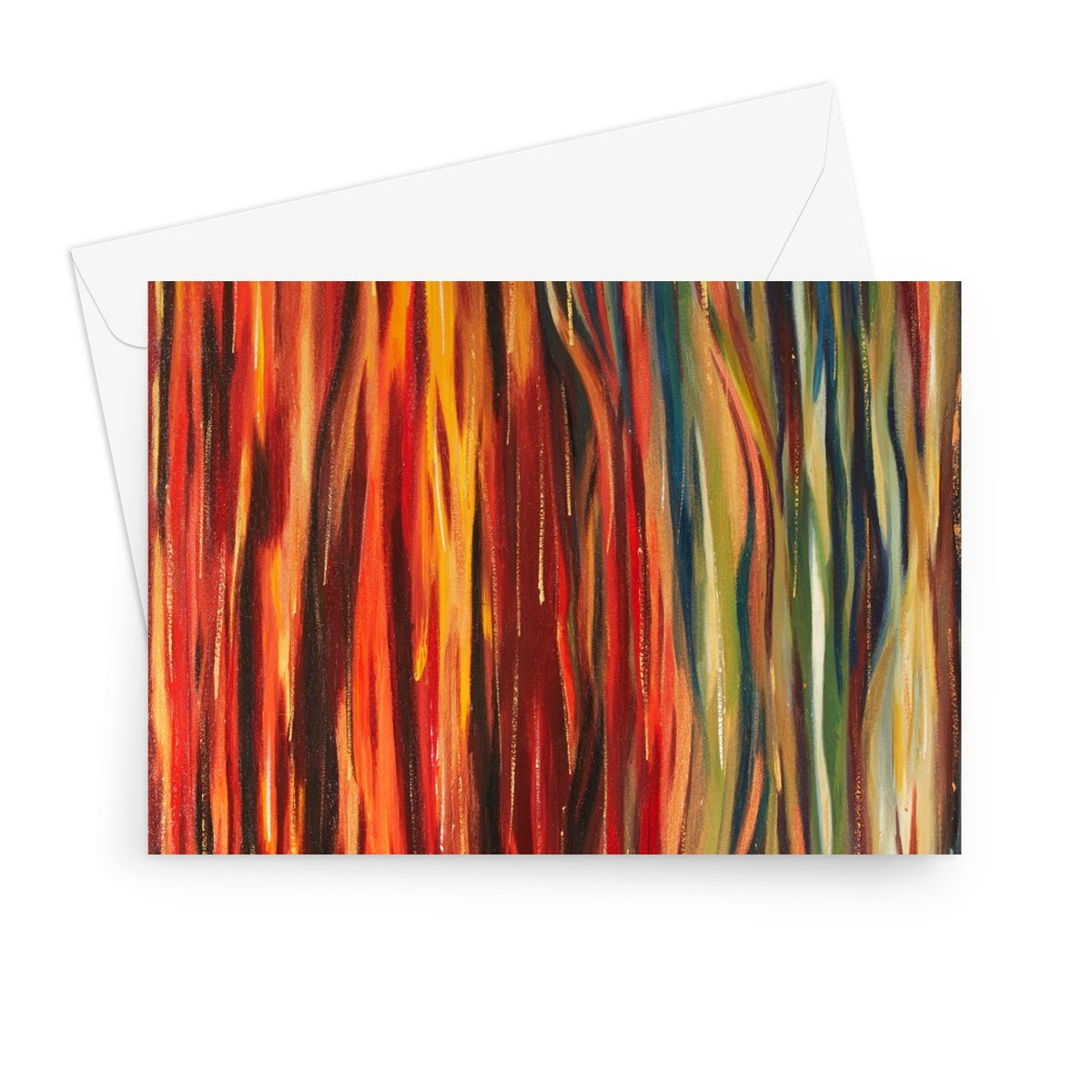 Artistic Blank Greeting Card Life's Woven Tapestry is a woven mixture of earths & natures colours from the ground through the sea up to the moonlit sky