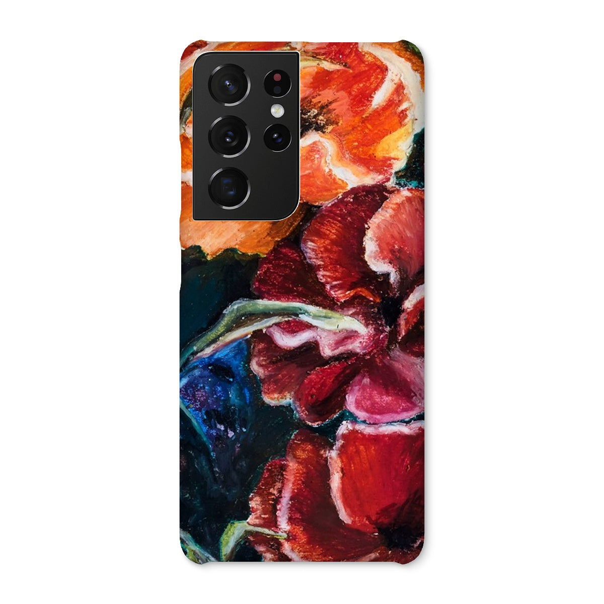 Artistic Snap on Phone Skin Poppy Love