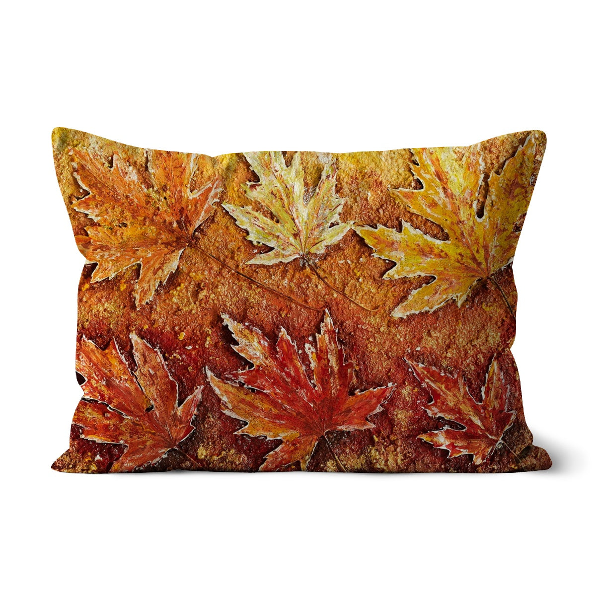 Autumn Leaves Throw Pillow with beautiful rich colours of autumn.  Golds, bronzes, auburns through to oranges