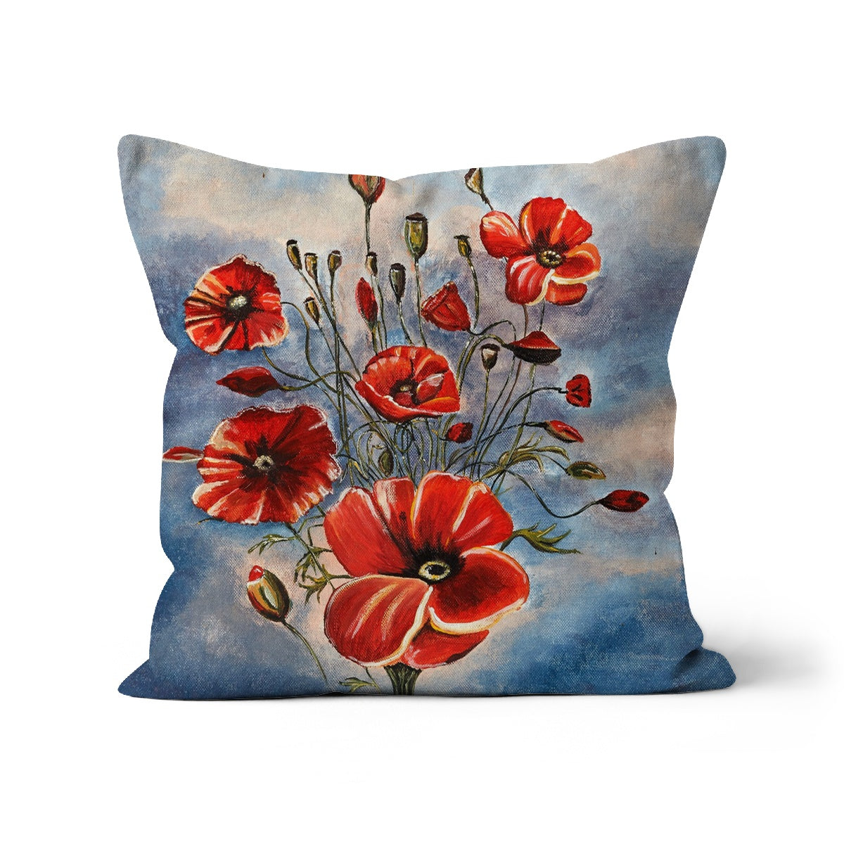 Bouquet de coquelicots Coussin avec art 