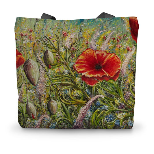 Poppy Love Canvas Tote Bag