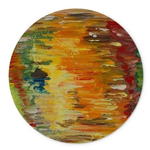 Artistic Glass Cutting Board Reflections has all the colours of the maple trees in autumn when the colours are at their brightest glittering on the lake. beautiful image