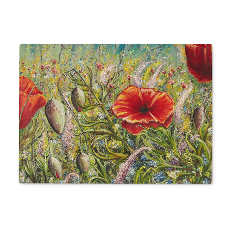 Poppy Love Glass Chopping Board