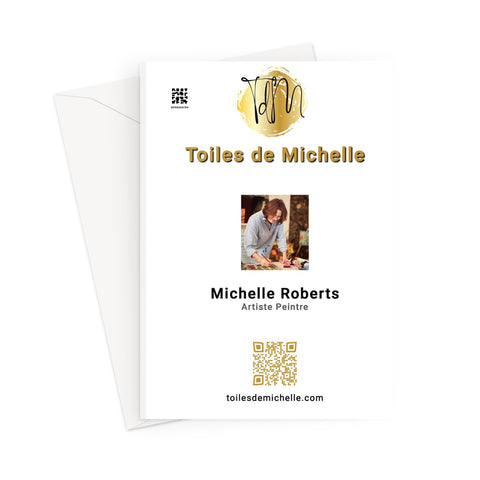 ogo, QR code & photo of artist Michelle Roberts