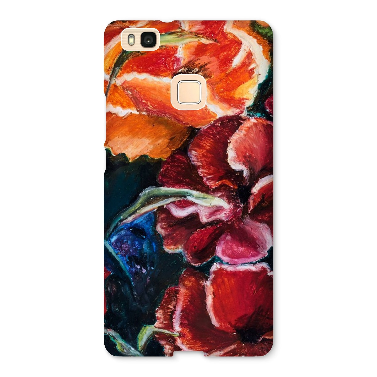 Artistic Snap on Phone Skin Poppy Love