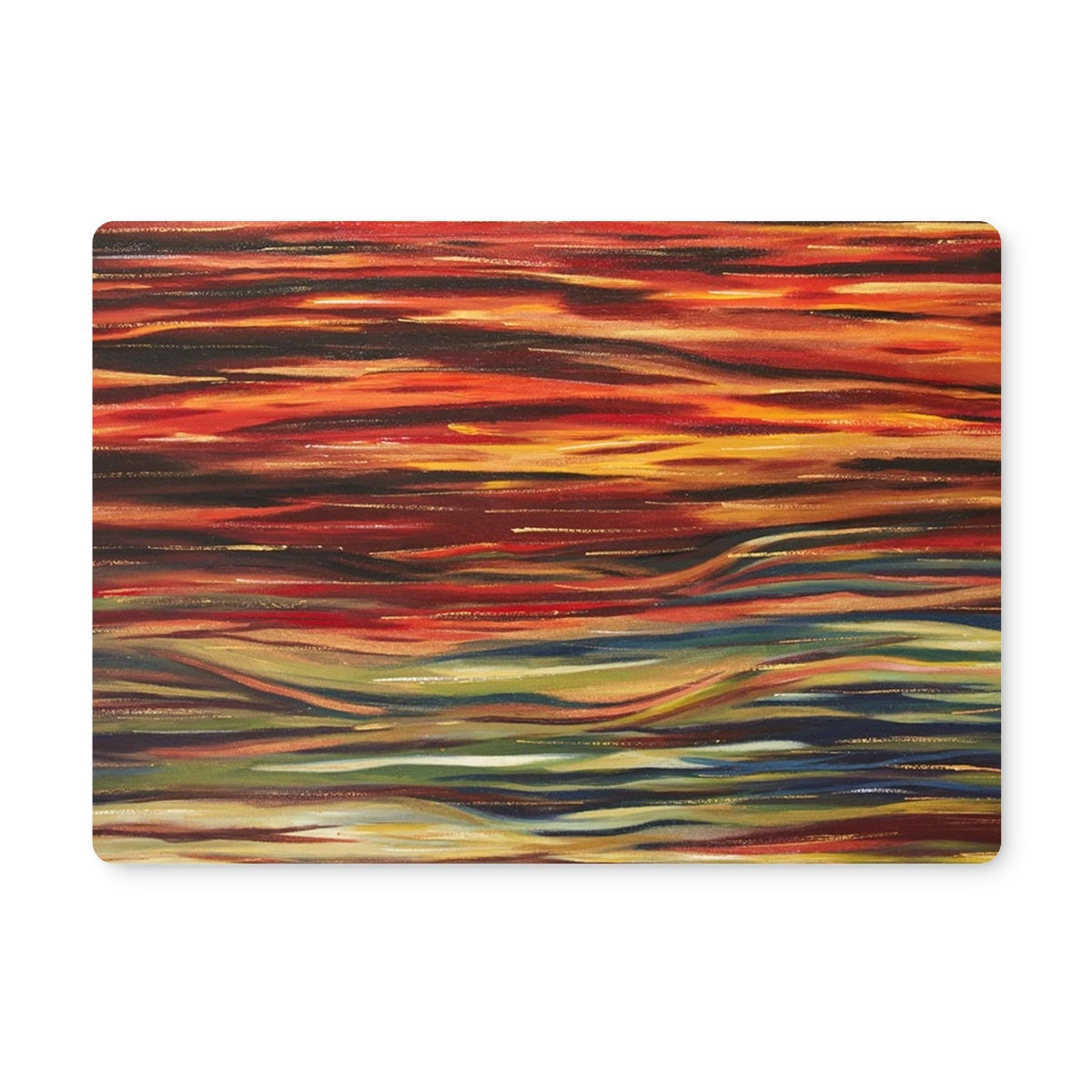 Artistic life's woven tapestry Placemats has natural colours from the sand under the ocean to the sunrise of a fresh morning all interwoven in harmony, as the nature should be.