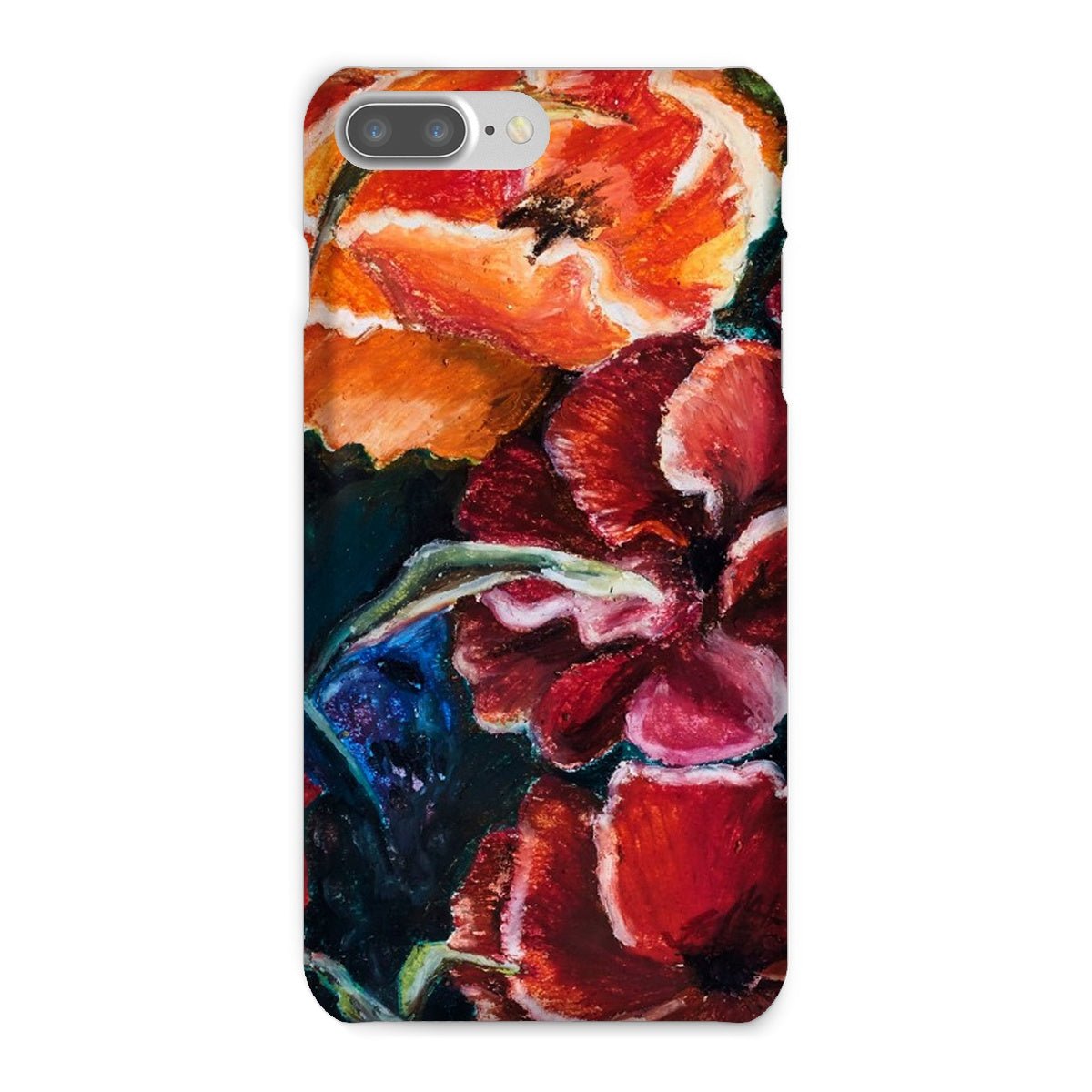 Artistic Snap on Phone Skin Poppy Love