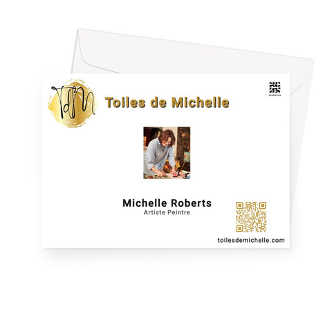 ogo, QR code & photo of artist Michelle Roberts