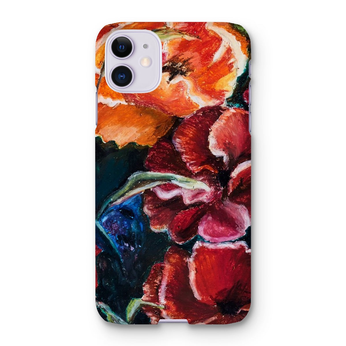 Artistic Snap on Phone Skin Poppy Love