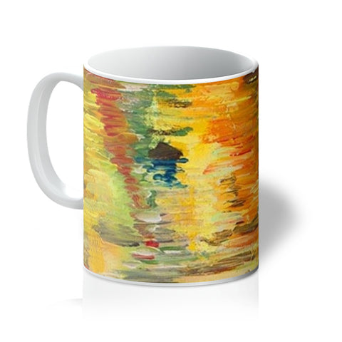 Artistic Mug Reflections, has the image of the colours from the maple trees in Canada in the fall by the lake. All the autumnal colours in a shimmering spectacle!