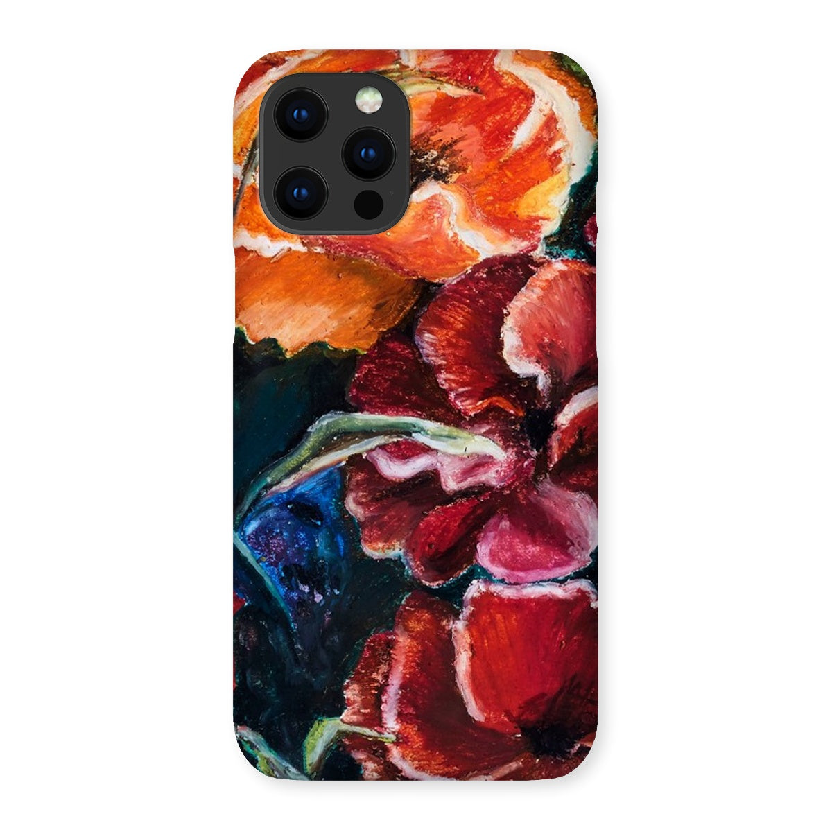 Artistic Snap on Phone Skin Poppy Love