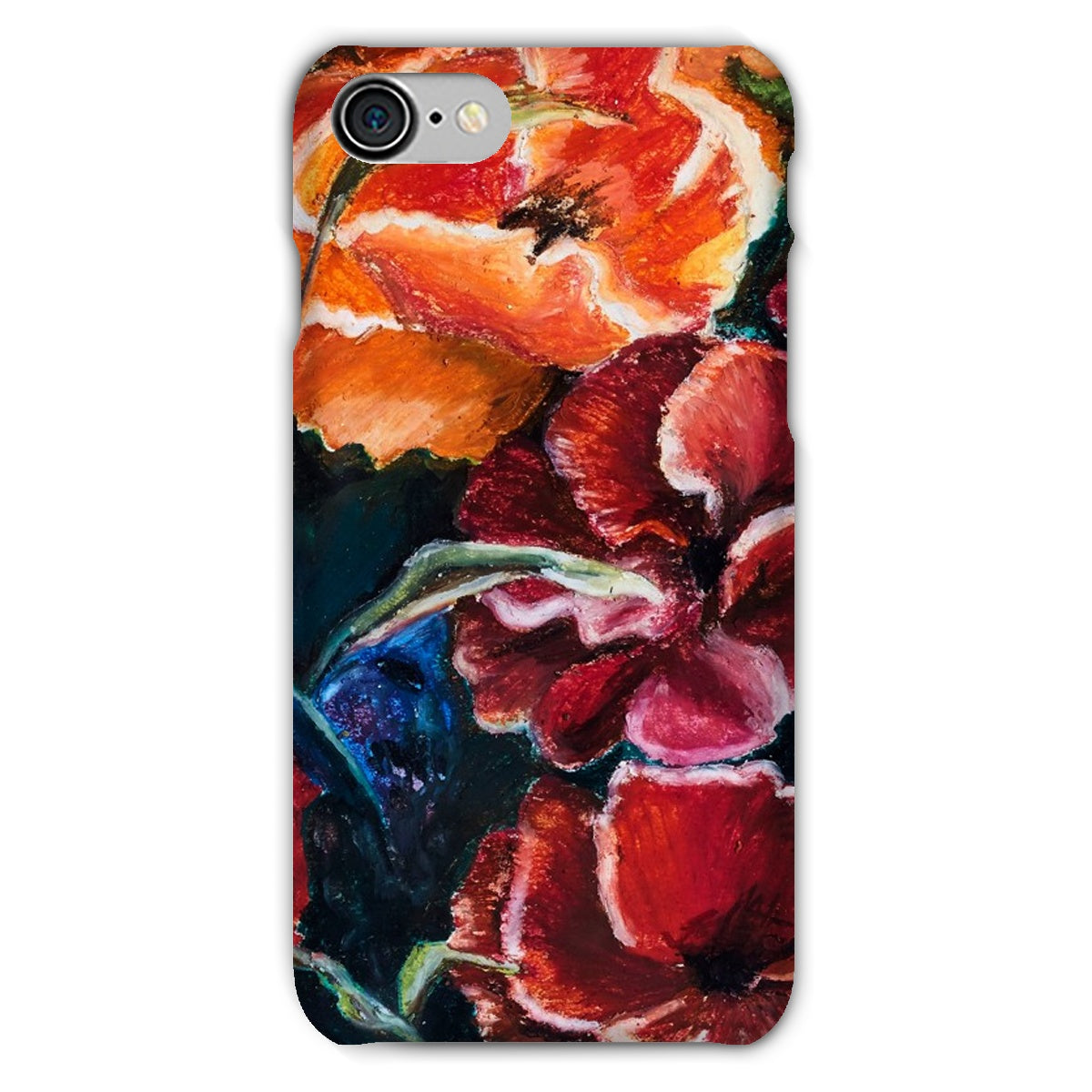 Artistic Snap on Phone Skin Poppy Love