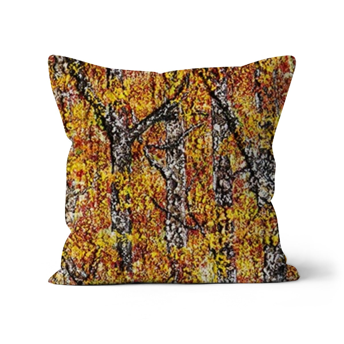 Canadian Red Throw Pillow with Art is filled with the bright red and golden leaves from the trees canopy.  Beautiful design