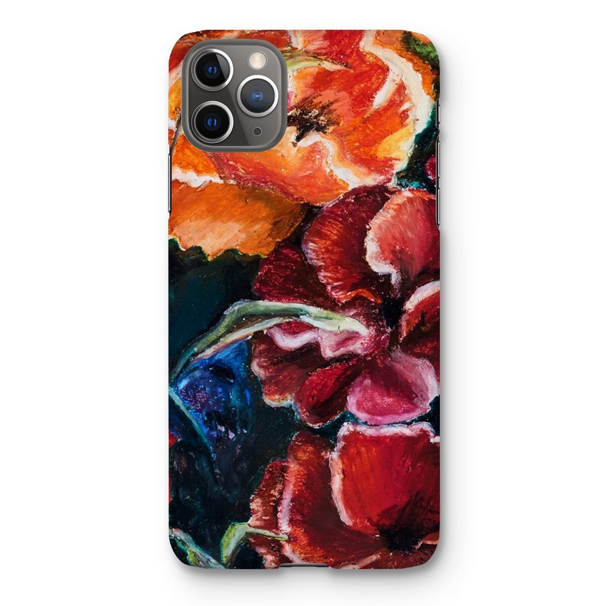 Artistic Snap on Phone Skin Poppy Love