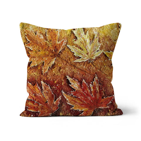 Autumn Leaves Throw Pillow with beautiful rich colours of autumn.  Golds, bronzes, auburns through to oranges